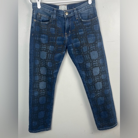 Current/Elliott x Marni Pearl Print Boyfriend Jeans size 0/24 - Picture 1 of 6
